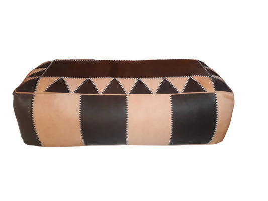 Sahara Luxe Leather Pouf