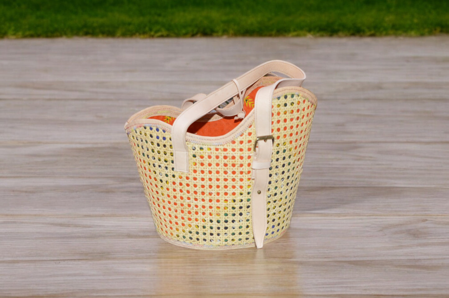 Handmade Woven Leather Tote Bag