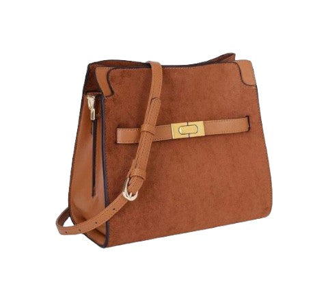 Elegant Moroccan Suede Shoulder Bag