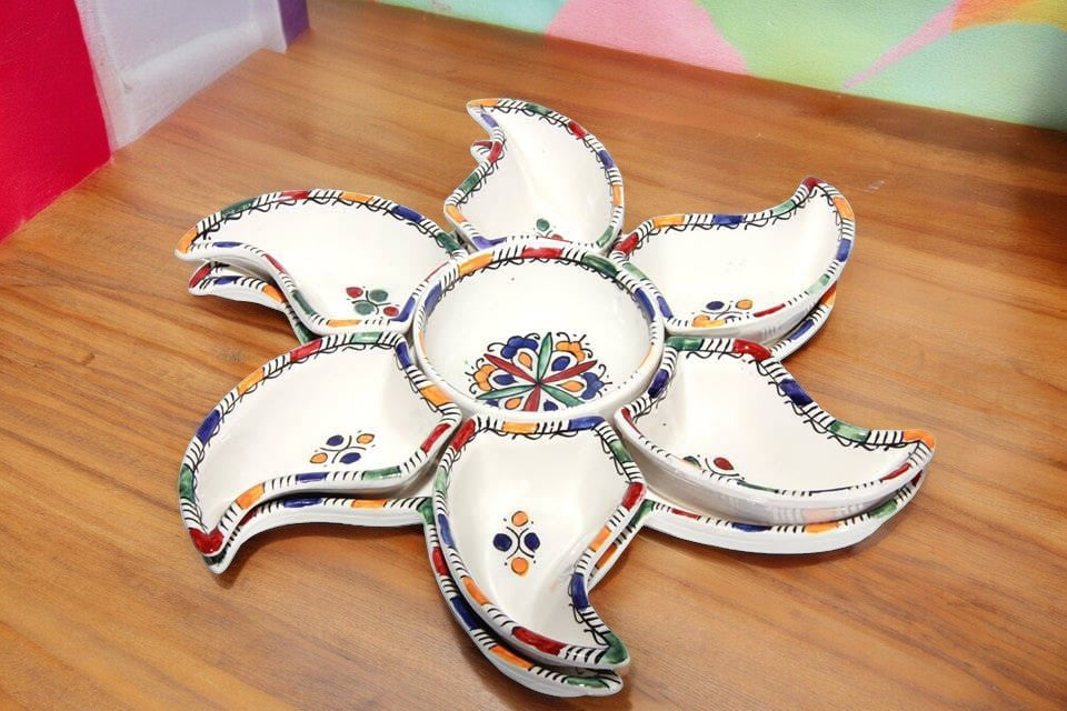 Floral Harmony Divided Serving Platter