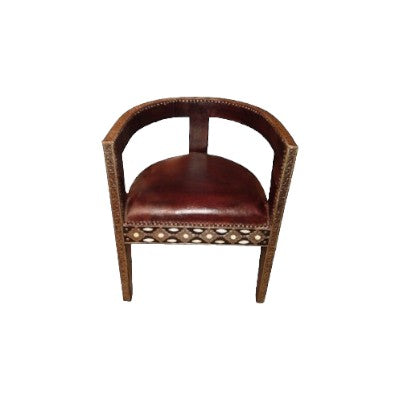 Vintage Moroccan Leather Armchair