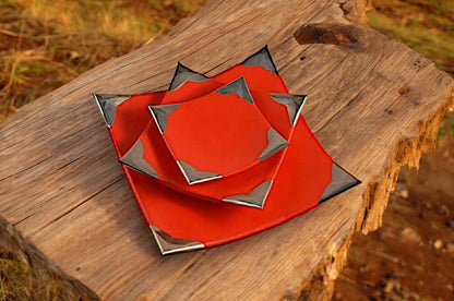 Red Radiance Ceramic Plate Set