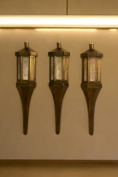 Trio of Moroccan Wall Lanterns