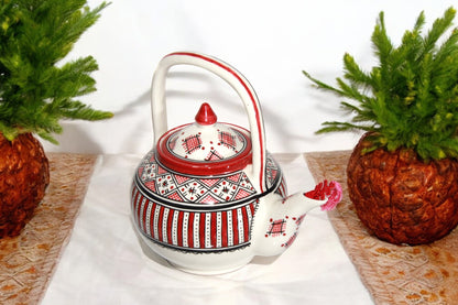 Moroccan Elegance Hand-Painted Teapot