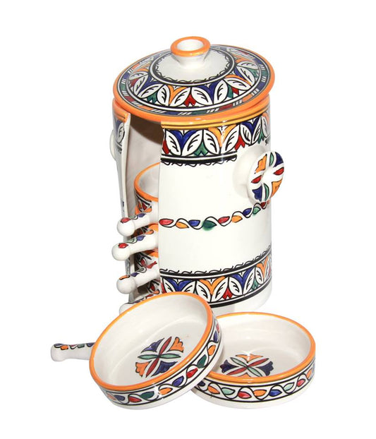 Hand-Painted Moroccan Tea Set