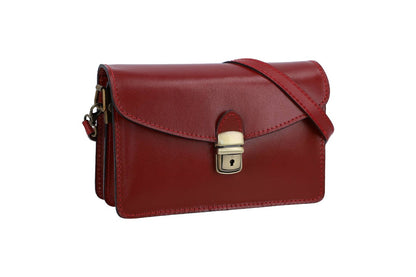 Classic Red Leather Shoulder Bag